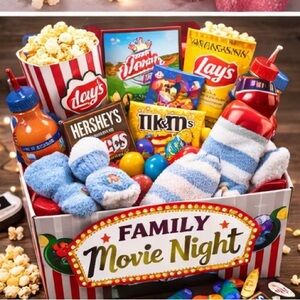Family Movie Night Gift Box | Snack Basket | Cozy Gift Set | Maddy’s Mystery
